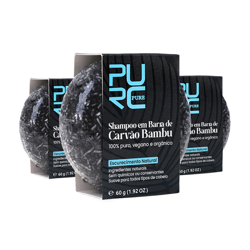 Pure Hair | Shampoo em Barra Natural para Escurecer Cabelo